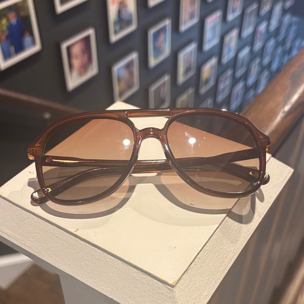 Brown Aviator Sunglasses